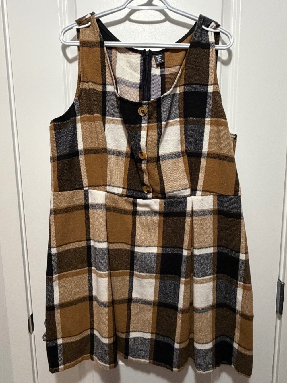 Brown Plaid Dress